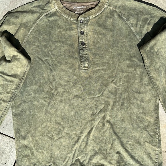 Hand Dyed Reworked Long Sleeve Henley - Picture 8 of 11